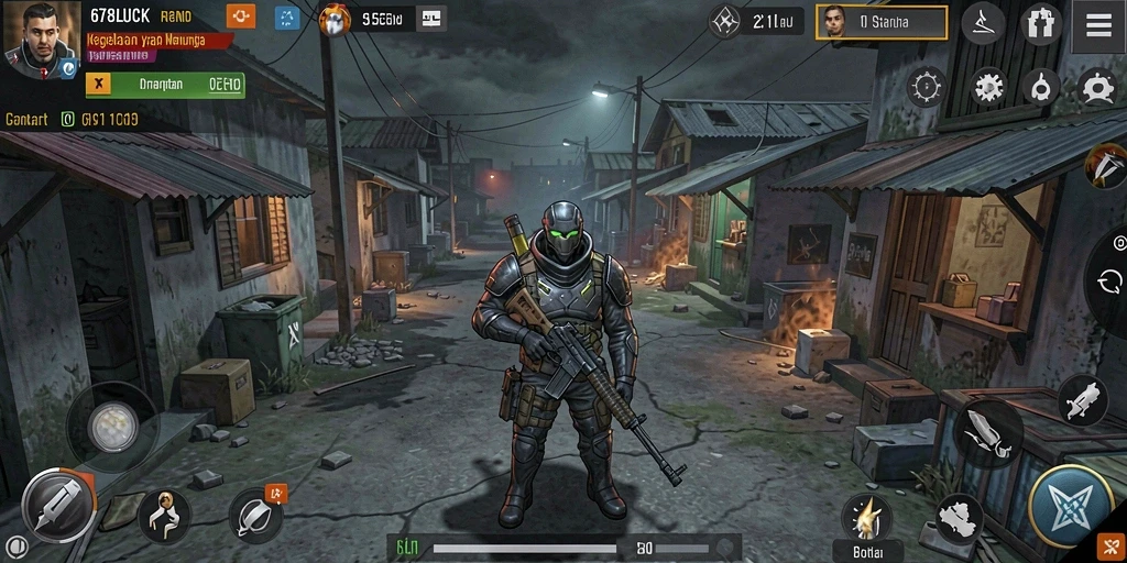 Tampilan menegangkan dari gameplay 678LUCK penuh dengan elemen horor.