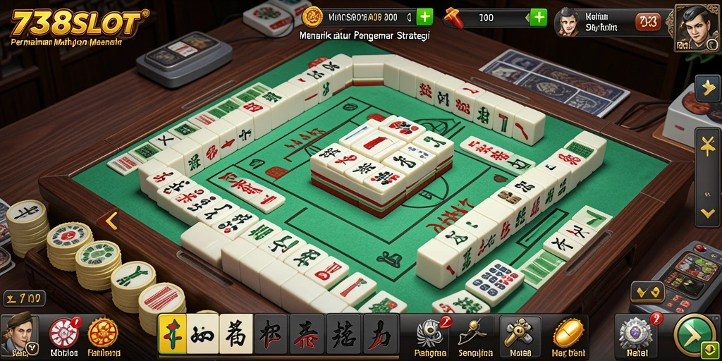 Screenshot melakukan aksi permainan Mahjong yang seru.