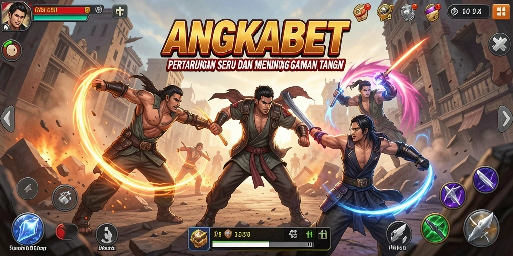 Tampilan gameplay seru di ANGKABET dengan pertarungan yang intens.