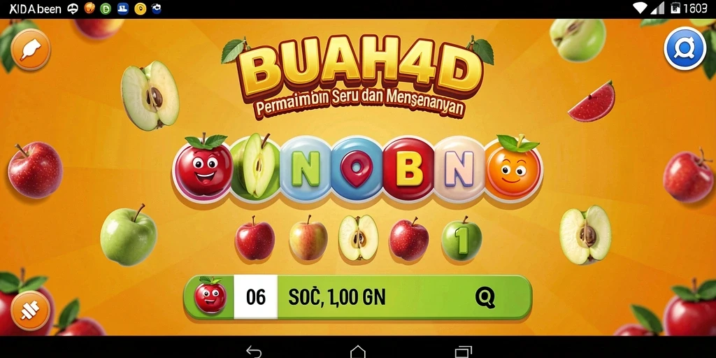 Tampilan gameplay BUAH4D yang menyenangkan dan interaktif.