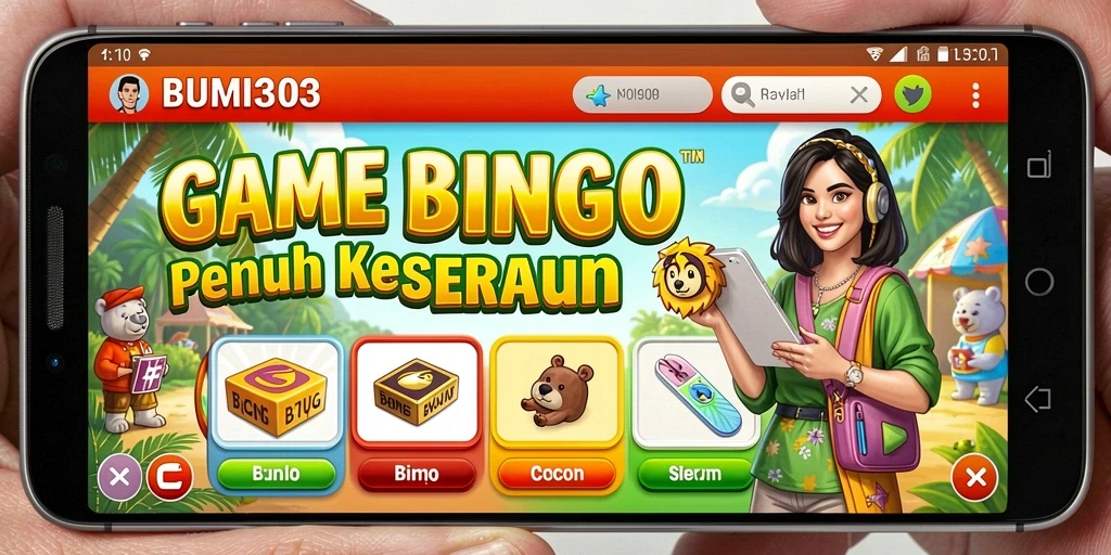 Screenshot gameplay BUMI303 yang menampilkan suasana Bingo yang seru.