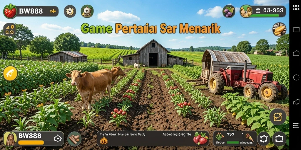Tampilan menarik dalam BW888 yang menunjukkan keseruan bertani.