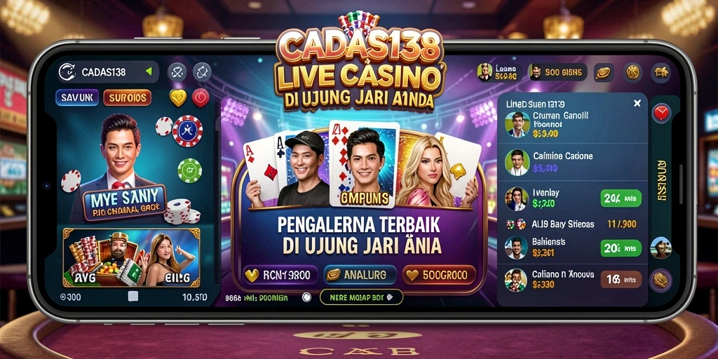 Screenshot gameplay CADAS138 menampilkan dealer dan pemain interaksi langsung.
