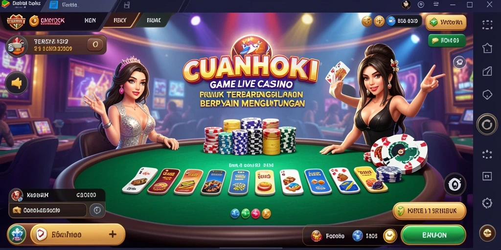 Tampilan gameplay Live Casino yang mendebarkan di CUANHOKI.