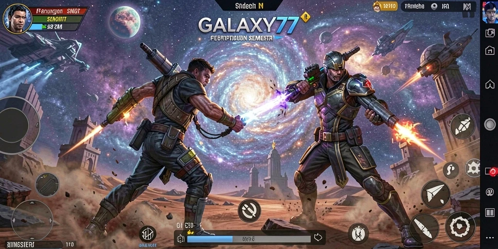 Gameplay seru dan menegangkan di GALAXY77, siap bertarung untuk jadi yang terbaik.