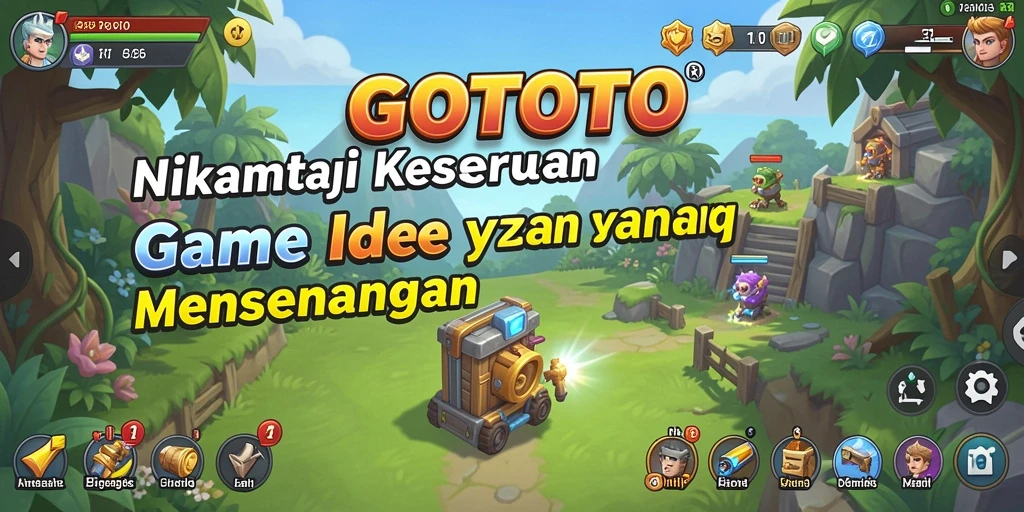 Tampilan gameplay GOTOTO yang menarik dan penuh warna di dalam game Idle.