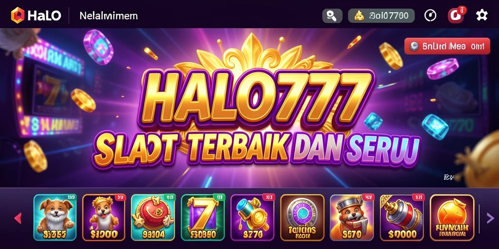Tampilan menawan gameplay Slot di HALO777 yang mengasyikkan dan interaktif.