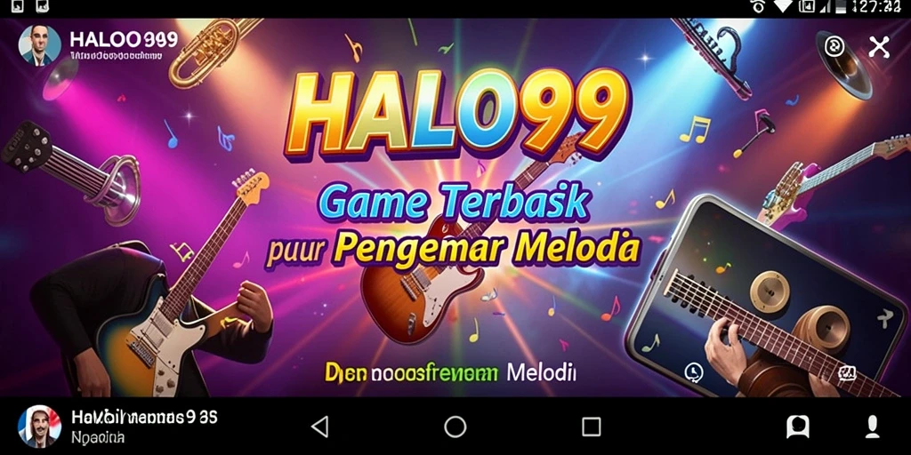 Tampilan gameplay <strong>HALO99</strong> dengan berbagai pilihan lagu yang menarik.