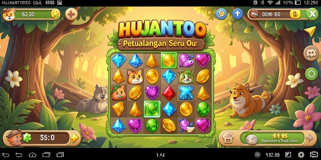 Tampilan gameplay HUJANTOTO yang seru dan penuh warna.