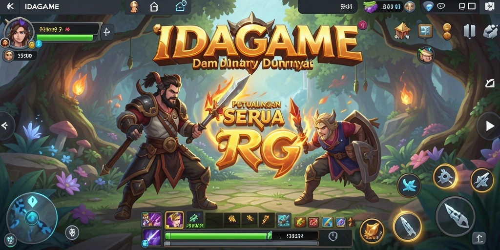 Tampilan menakjubkan dari gameplay RPG IDAGAME yang menggugah semangat.