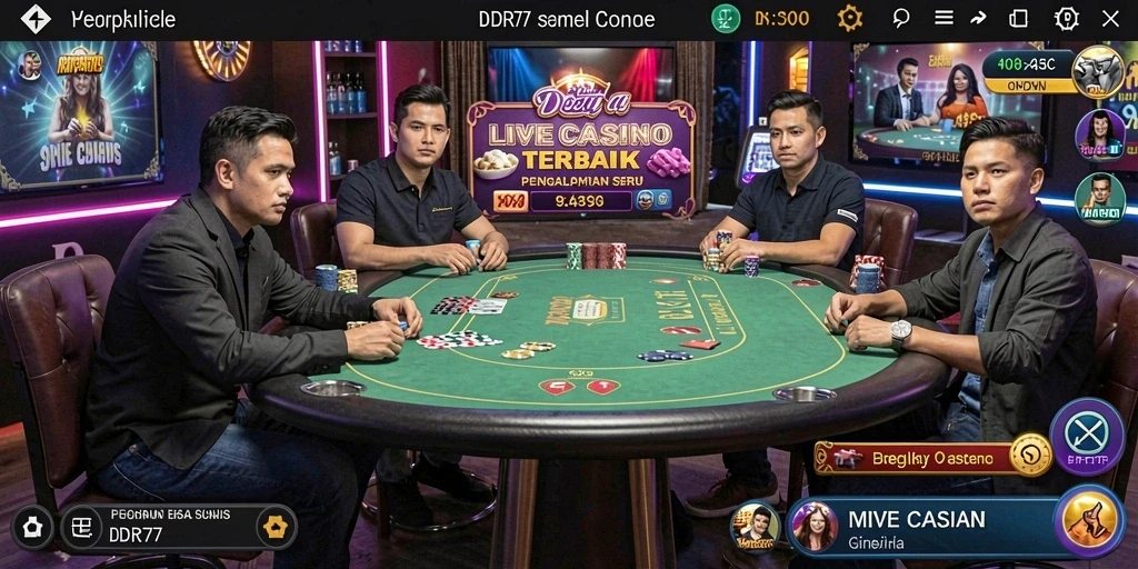 Tampilan gameplay Live Casino yang menarik dan interaktif di IDR77.