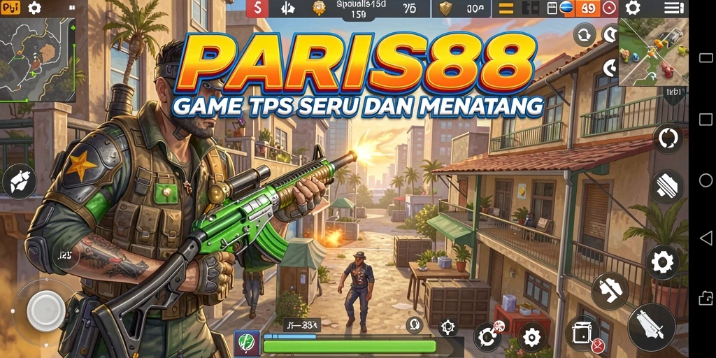 Tangkapan layar utama PARIS88 menampilkan aksi mendebarkan dalam gameplay TPS.