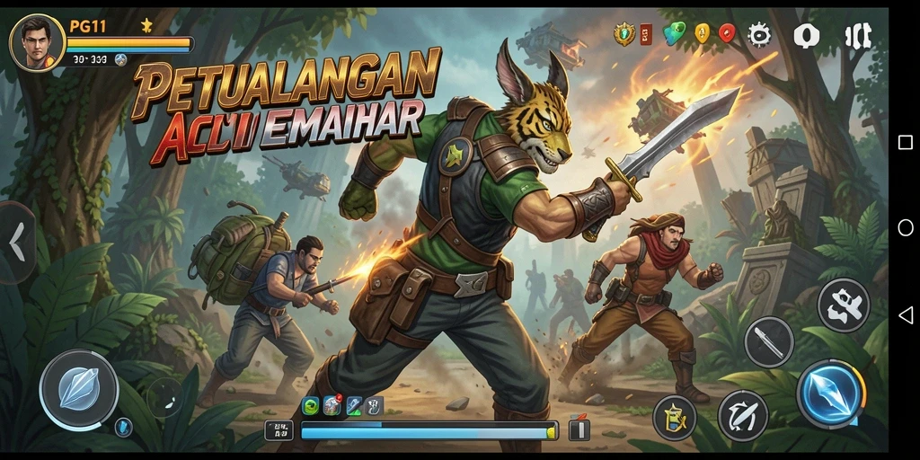 Tampilan penuh aksi dari gameplay PG11 yang seru dan mendebarkan.