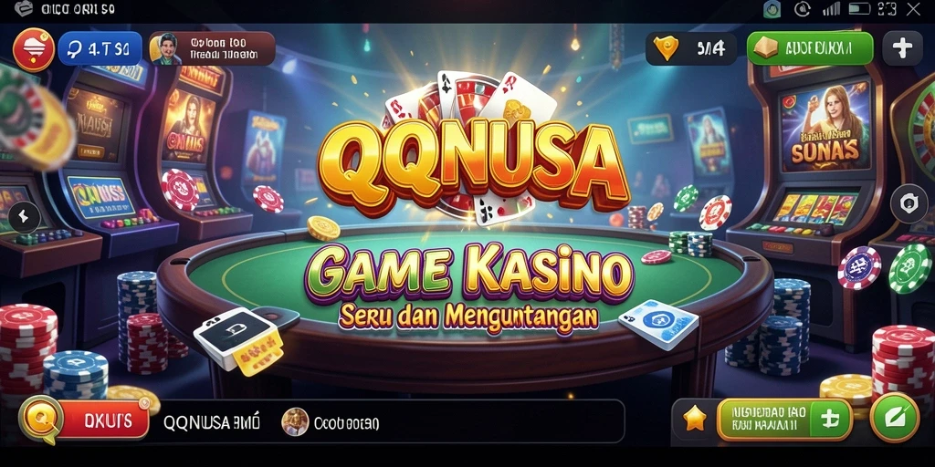 Tampilan gameplay menarik dari QQNUSA dengan berbagai permainan Kasino.