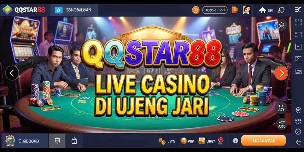 Tampilan gameplay Live Casino yang menarik dan interaktif dari QQSTAR88.