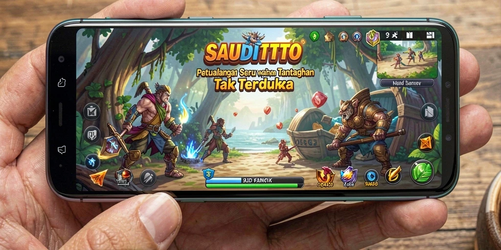 Screenshot SAUDITOTO menampilkan petualangan dan tantangan dalam gameplay yang seru.