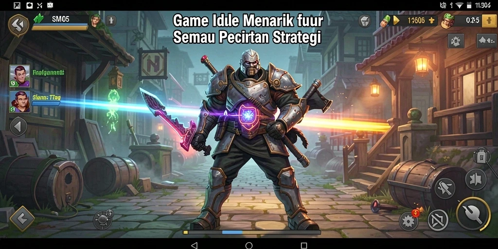 Tampilan gameplay SM605 yang menarik dengan elemen Idle yang memukau.