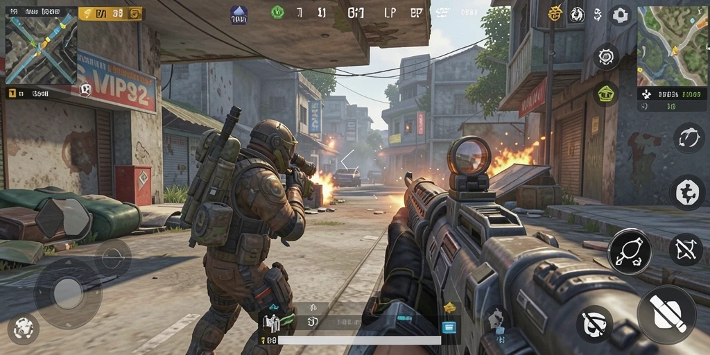 Gameplay SVIP2 yang seru dengan aksi tembak-tembakan intens.