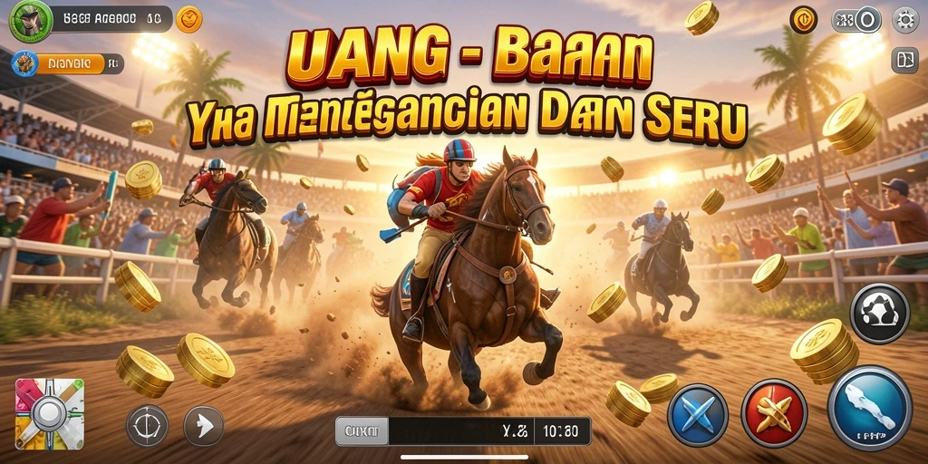 Screenshot UANG menampilkan aksi balapan yang seru dan mendebarkan.