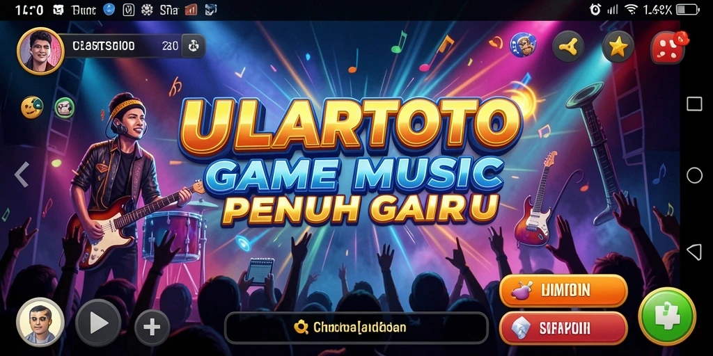 Screenshot ULARTOTO menampilkan aksi permainan musik yang seru.