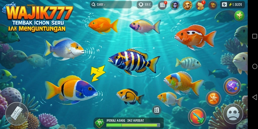 Tampilan gameplay Tembak Ikan yang seru di WAJIK777.
